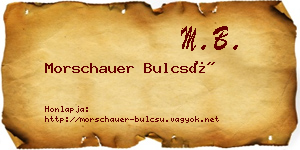 Morschauer Bulcsú névjegykártya